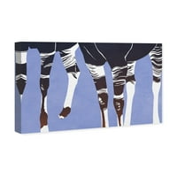 Wynwood Studio Animals Wall Art vászon nyomtatja az „Okapi lábak” állatkertet és a vadállatokat - lila, barna