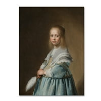 Védjegy Képzőművészet „Kék lány portréja” vászon művészete: Johannes Cornelisz