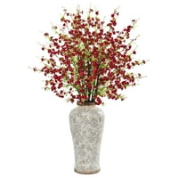 37 ”Cherry Blossom mesterséges elrendezés dekoratív vázában