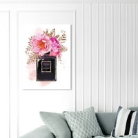 A Wynwood Studio divat és a Glam Wall Art vászon nyomtatványok „palackozott virág illat” parfümök - rózsaszín, fekete