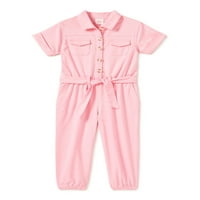 Wonder Nation kislányok és kisgyermek lányok kazán jumpsuit, 1 darabos ruhák, méretek 12m-5t