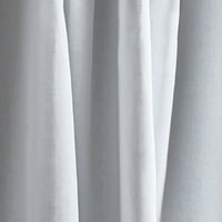 Martha Stewart Lido Linen beltéri vászon pamutkeverék Blackout Backtab függönypanel pár fehér 50 x84 2 -es készlet
