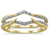 Carat T.W. Ragyogó finom ékszerek gyémánt fokozó gyűrű 10 kt sárga aranyban, 6. méret