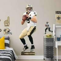 Fathead Drew Brees New Orleans Saints életméret eltávolítható fali matrica