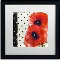 Védjegy Képzőművészet Scarlet Poppies I Canvas Art by Color Bakery, White Matte, Fekete Frame