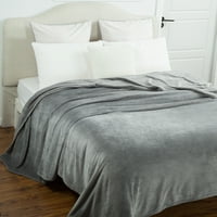 Ágyas flanel gyapjú luxus takaró szürke king méretű könnyű hangulatos ágy takaró plüss mikroszálas szilárd takaró