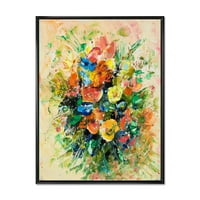 Ősi friss virágok csokor vadvirágokból 16 32 keretes festmény vászon art nyomtatás