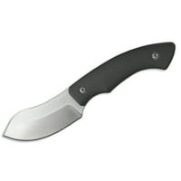 Elit rögzített morgós kés fekete bőr hüvelyvel, AB1001
