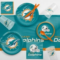 Miami Dolphins Game Day Party Supplies készlet vendégek számára