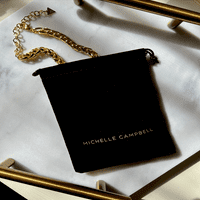 Michelle Campbell ékszerek Női Disc V vágott nyaklánc, sárgaréz 14K sárga arany overlay