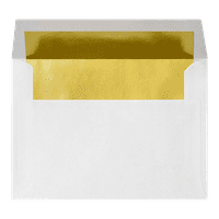 Luxpaper A meghívó borítékok, 3 4, arany fólia bélés, csomag