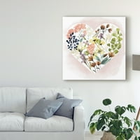 Védjegy Szépművészet 'Love Floral I' Canvas Art by Grace Popp