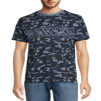 Tony Hawk Men's Camo Hawk logó póló, S-XL méretű