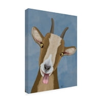 Fab Funky 'Funny Farm Goat 3' vászon művészet
