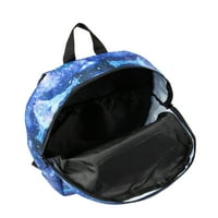 Unis Student Backpack Galaxy Print Blue
