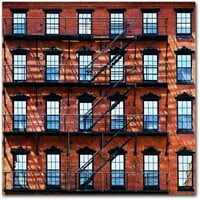 Védjegy Képzőművészet Brick Building vászon művészet, Philippe Hugonnard
