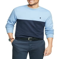 Férfi előnye a gyapjú colorblock crewneck pulóver