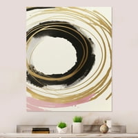 Designart rózsaszín és arany minimalista művészet I Canvas falművészet