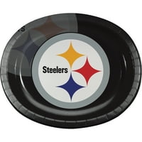 Pittsburgh Steelers ovális papírlemezek számítanak a vendégeknek