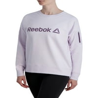 Reebok női szintű legénység előtti pulóver szövött cipzáras kar zsebével