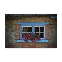 Védjegy Szépművészet 'Blue Window' vászon művészete: Christine Sainte-Laudy