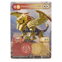 Bakugan Ultra, összeolvasztott Pharol Gillator, Tall Páncélú Szövetség gyűjthető akciófigurája és kereskedési kártya