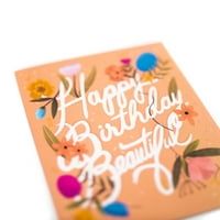 Interaktív boldog születésnapot gyönyörű kártya, amelyet a kineticák életre kelnek