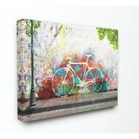 A Stupell színes kerékpáros szivárványos járdája modern festmény vászon falfestményű, fiatal és bebizonyosodott