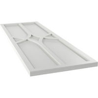 Ekena Millwork 18 W 71 H True Fit PVC Cedar Park Rögzített redőnyök, Hailstorm szürke