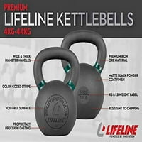 Lifeline lb öntöttvas egyedülálló fekete kettlebell