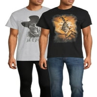 Jeepers kúszónövények férfi és nagy férfi karakterek grafikus pólók, 2-csomag, S-3XL méretű