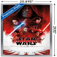 Csillagok háborúja: Az utolsó Jedi - egy lap fali poszter, 24 36 keretes