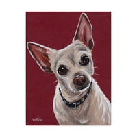 A Hippie Hound Studios által készített „Chihuahua a Red 1” vászon művészete