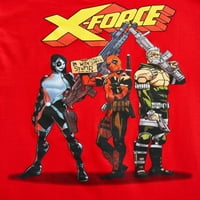Férfi Marvel X-Force Trio Group Shot rövid ujjú grafikus póló