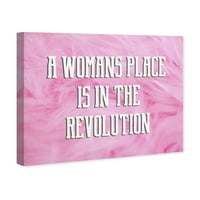A Wynwood Studio tipográfia és idézi a Wall Art Canvas nyomatokat, a Revolution Pink felhatalmazott nők idézeteit és mondásait