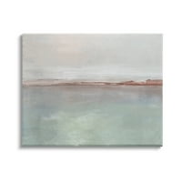 A Stupell Indpres Absztrakt Tengerparti Táj puha szürke barna horizont, 24, Sally Swatland tervezése