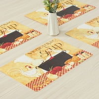 Csillagos placemats 4, vinilmosható törlhető hely szőnyeg-12inx18in, hőálló vízálló hely szőnyeg