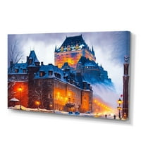 Designart Chateau Frontenac télen II Canvas Wall Art