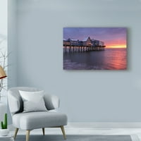 Védjegy Képzőművészet 'Sunrise At the Pier' Canvas Art készítette Michael Blanchette Photography