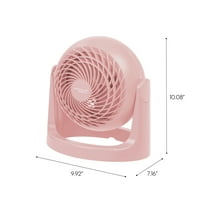 Woozoo Silent 3 sebességes asztali cirkulátor ventilátor, rózsaszín, csomag