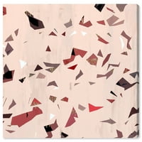 Wynwood stúdió vászon színezett terrazzo áfonya ii absztrakt textúrák fal art vászon nyomtatott rózsaszínű rózsaszín 20x20