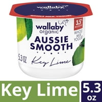 Wallaby organikus teljes tejkulcs mész joghurt, 5. oz