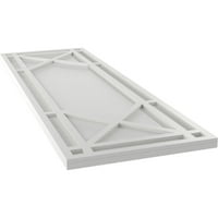 Ekena Millwork 15 W 49 H True Fit PVC Bungalow Rögzített redőnyök, Hailstorm szürke