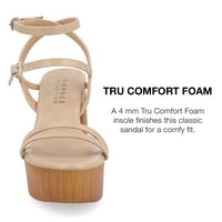 Journee Collection női Emerynn Tru Comfort Faam platform eltömődött többszíj szandál