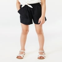 Scoop Girls elasztikus derék vászon keverék rövidnadrágot zsebekkel, méret 4-16