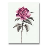 Ősi rózsaszín rózsa virágfestmény vászon művészeti nyomtatás