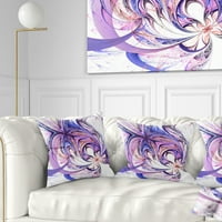 Designart kék és rózsaszín virágmintázat - Virágos dobás párna - 16x16