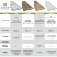 Ekena Millwork 14 W 79 H Americraft Négy tábla külső valódi fa két egyenlő panel keretes tábla-N-Batten redőnyök, Viridian Green