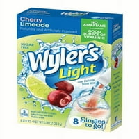 Wyler Singles to-go Drink Mix, Cherry Limeade ,. Oz, csomagok, szám