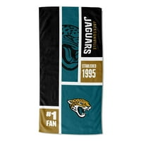 Jacksonville Jaguars nfl Colorblock Személyre szabott 30 60 Beach törülköző